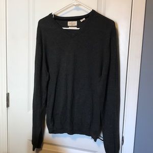 Grey Cotton Cashmere Sweater